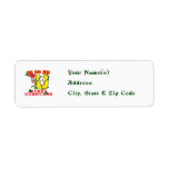 U - CHRISTMAS ELF MONOGRAM RETURN ADDRESS LABELS