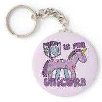 U is for Unicorn Keychain