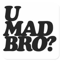 u mad bro? stickers