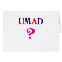 U mad? hälsningskort