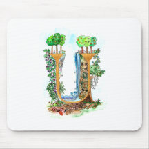 U painted mouse pad