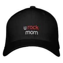 u, rock, mom embroidered hats