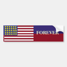 U.S.A. FOREVER BUMPER STICKER