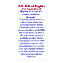 U.S. Bill of Rights, ~ Fifth (5th) Amendment ~ Business Card Templates