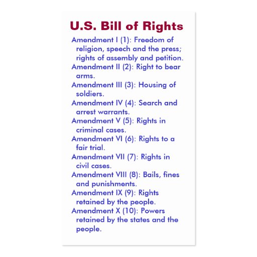 u-s-bill-of-rights-first-10-amendments-business-card-zazzle