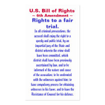 U.S. Bill of Rights, ~ Sixth (6th) Amendment ~ Business Card Templates