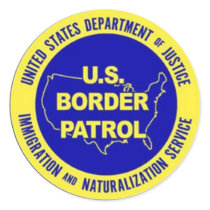 U.S. Border Patrol Badge Round Stickers