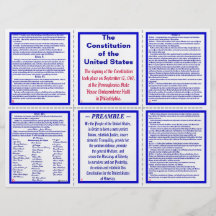 U.S. Brochure/signet de poche de constitution Prospectus En Couleur