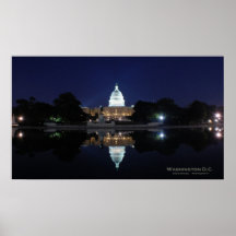 U.S. Capitol - Night Poster
