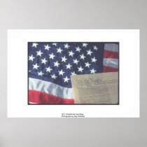 U.S. Constitution and Flag Posters