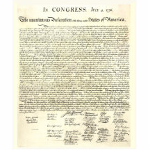 U.S. Declaration Of Indepedence Photo Sculpture