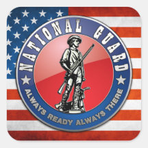 U.S. Emblème de garde nationale Sticker Carré