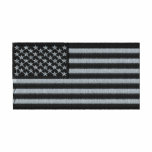 U.S. Flag - Black Embroidered Hooded Sweatshirt