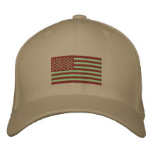 U.S. Flag - Woodland Embroidered Hat