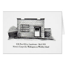 U.S. Le bureau de poste, laverie automatique, a co Carte De Vœux