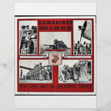 U.S. Marines Have A Job To Do Flyer Design