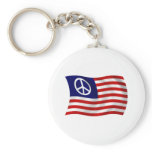 U.S. Peace Sign Flag Keychain