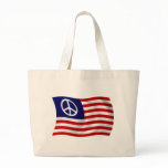 U.S. Peace Sign Flag Tote Bag