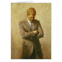 U.S. President John F. Kennedy by Aaron Shikler Greeting Cards