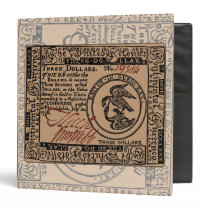 U.S. Three Dollar Bill - Binder binders