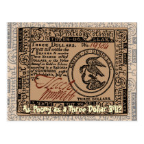 U.S. Three Dollar Bill: Confused? - Postcard postcards