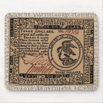 U.S. Three Dollar Bill - Mousepad mousepads