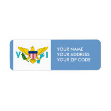 U.S. Virgin Islands Return Address Label