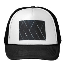 U-shaped Black Angular Curves (black minimalism) Trucker Hat