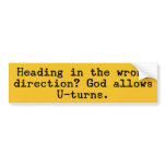 U-Turns bumper stickers