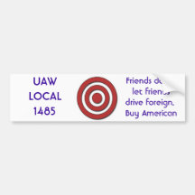 uaw local 1485 bumper sticker