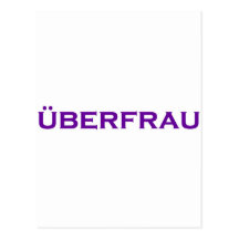 Uberfrau - superwoman ! cartes postales