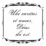 Ubi Caritas et Amor Wedding Sticker Template