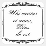 Ubi Caritas et modèle d'autocollant de mariage d'A