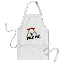 UFO Alien Ship - Pick Me! Aprons