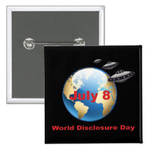 UFO Disclosure Day Pinback Button
