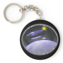 UFO Earth Key Chains