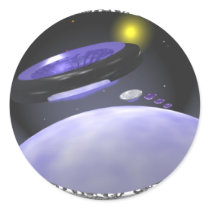 UFO Earth Sticker