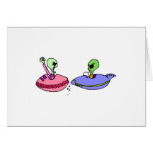 UFO fender bender Greeting Card