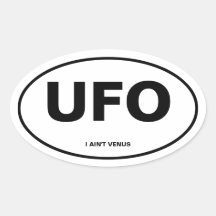 UFO OVAL STICKERS