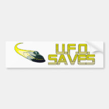 UFO Saves Bumper Sticker