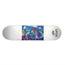 UFOS ART SKATE DECK