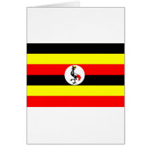 Uganda flag greeting card