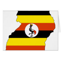Uganda flag map cards