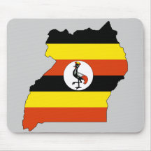 Uganda flag map mouse pads