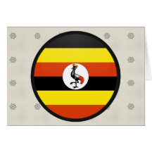 Uganda quality Flag Circle Greeting Card