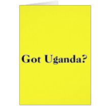 Uganda T-Shirts And Etc Card