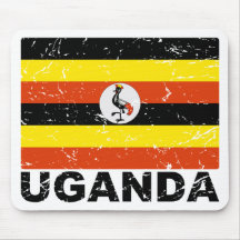 Uganda Vintage Flag Mousepads