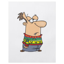 ugly christmas sweater cartoon full color flyer