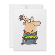 ugly christmas sweater cartoon invite