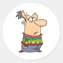 ugly christmas sweater cartoon sticker